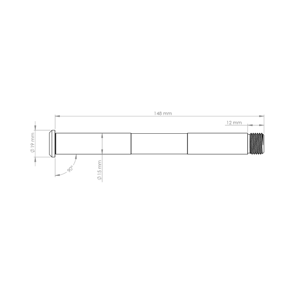 Burgtec Non-Boost Rockshox Front Axle image 2