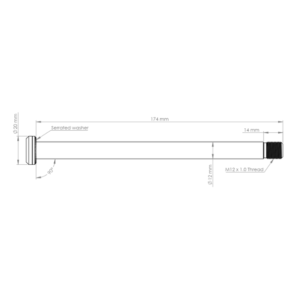 Burgtec Yeti 174mm Rear Axle image 4