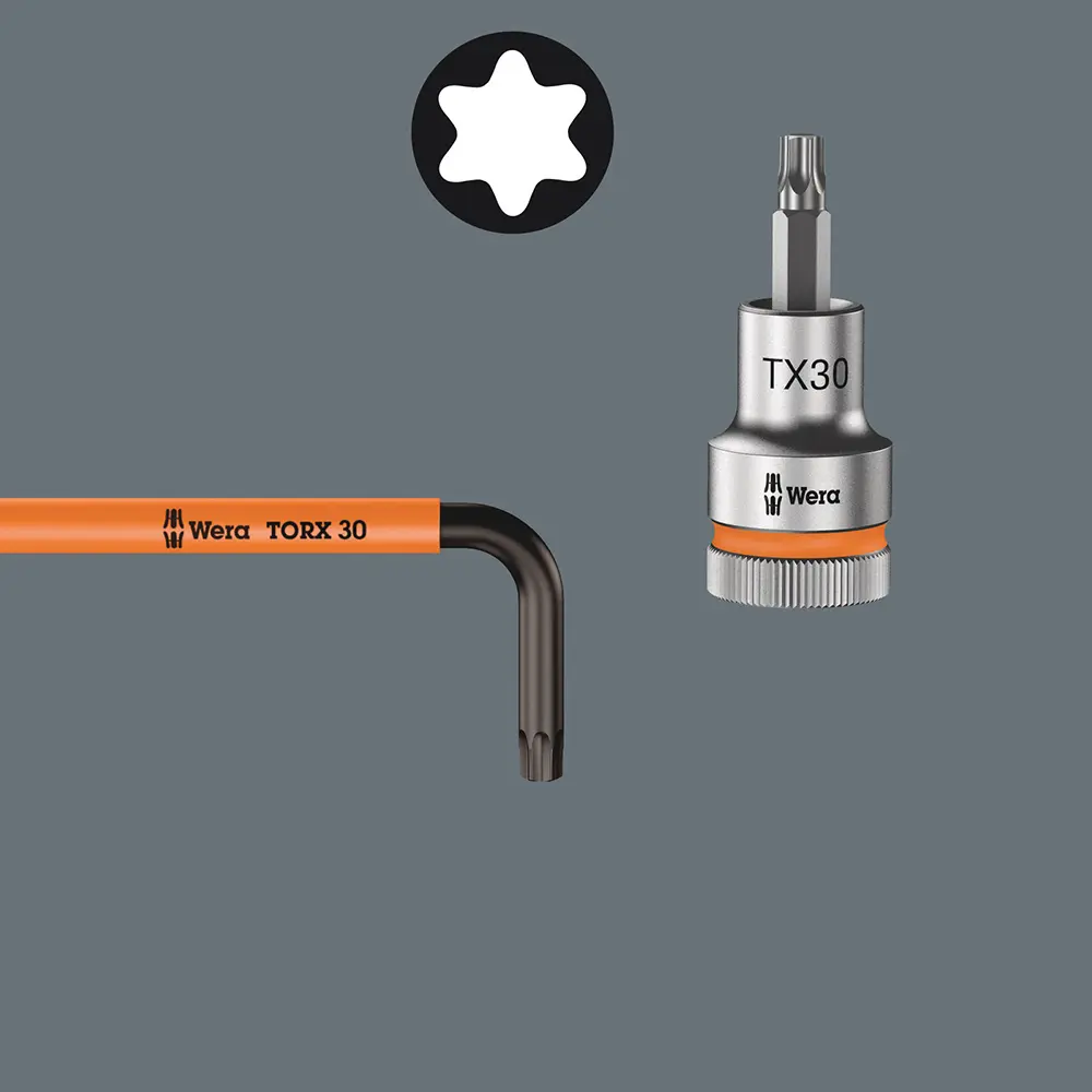 Wera 967/9 TORX Multicolour Holding Function L-Key Set image 5