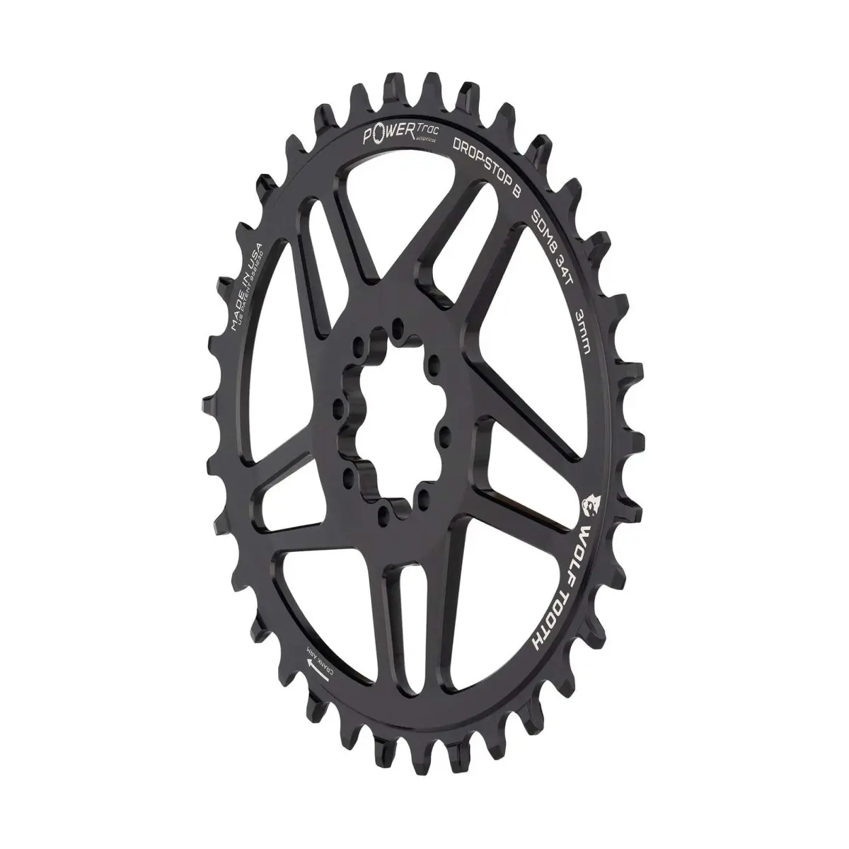 SRAM DM MTB 8-BOLT OVAL DROP-STOP B CHAINRING - 3MM OFFSET image 2