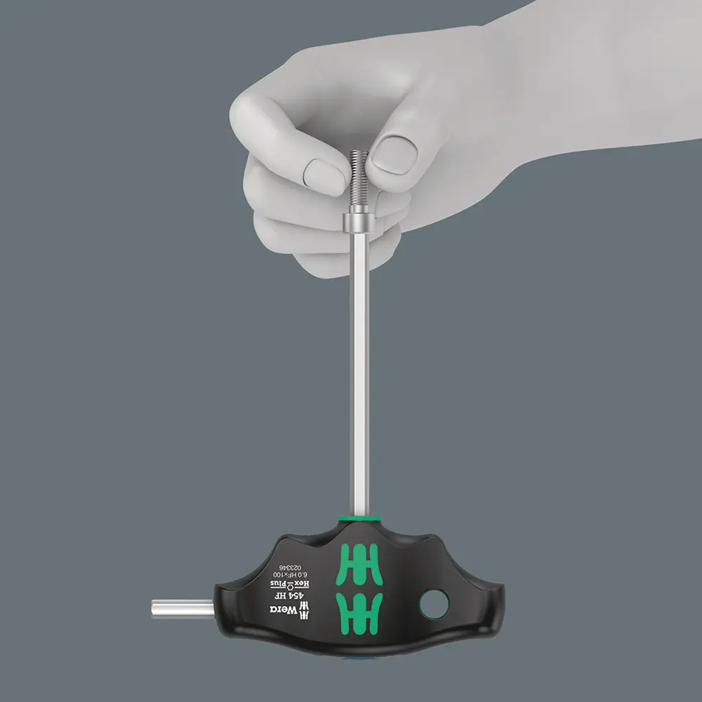 Wera 454/7 T-Handle Hex-Plus T-Handle Holding Function 7 Piece Set image 4